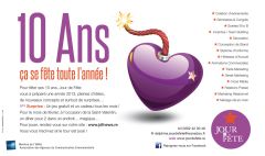 JOUR DE FETE - 10 Ans - Invitation