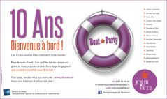 JOUR DE FETE - 10 Ans - Invitation