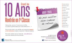 JOUR DE FETE - 10 Ans - Invitation